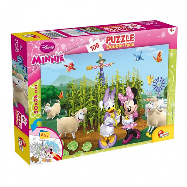 Puzzle Lisciani Složi i oboji Minnie 2u1 108 komada Puzzle Lisciani Složi i oboji Minnie 2u1 108 komada