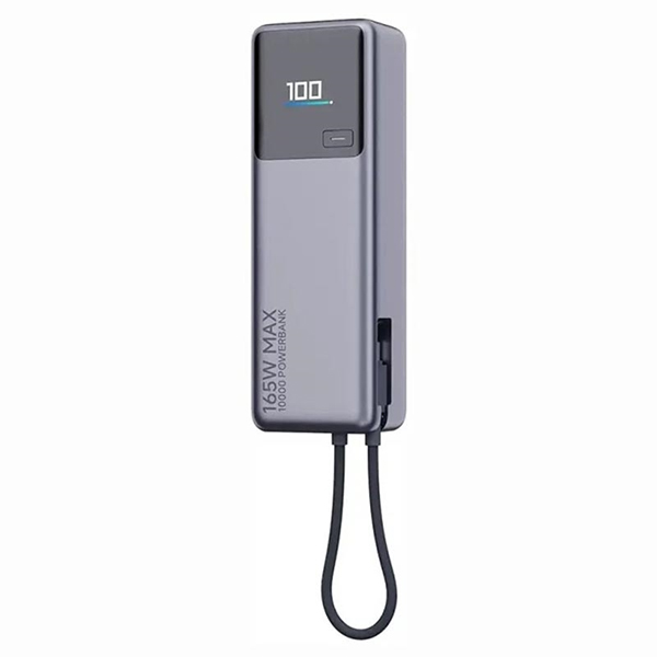 Power bank Xiaomi 165W/10000mAh, integrisan kabl, sivi (BHR9361GL)