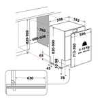 Ugradna mašina za pranje posuđa Whirlpool WH7IPC15BM60