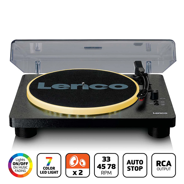 Gramofon Lenco LS-50LED USB (Black) with LED Lights