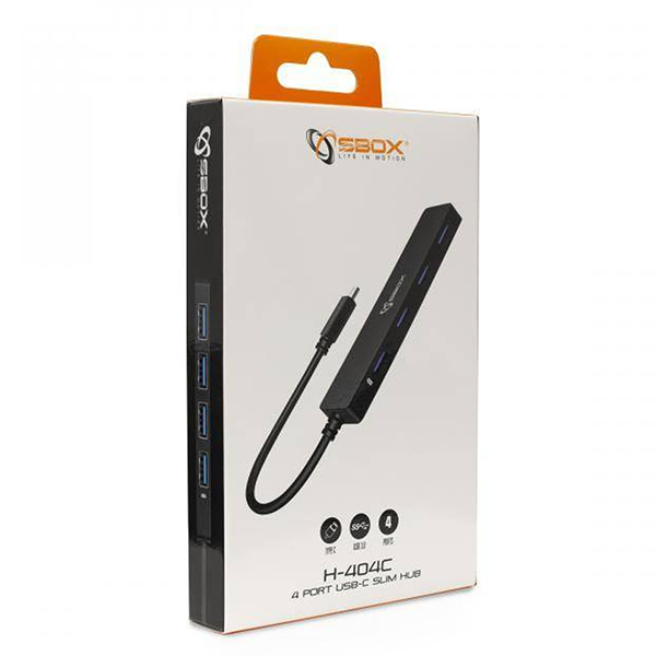 USB HUB SBOX H-404C Type C - 4xUSB 3.0 USB HUB SBOX H-404C Type C - 4xUSB 3.0