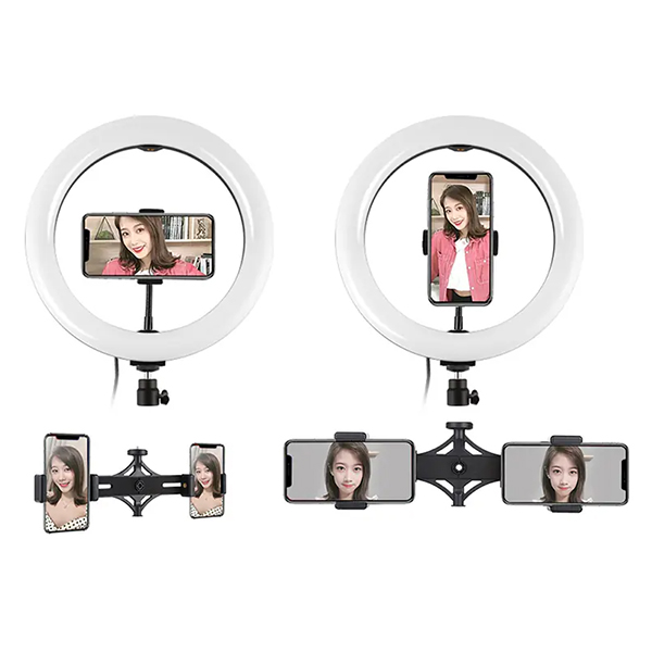 Stativ Puluz PKT3070B 1,1m RGBW LED ring 26cm Tripod 3xSmatrphone