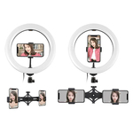 Stativ Puluz PKT3070B 1,1m RGBW LED ring 26cm Tripod 3xSmatrphone