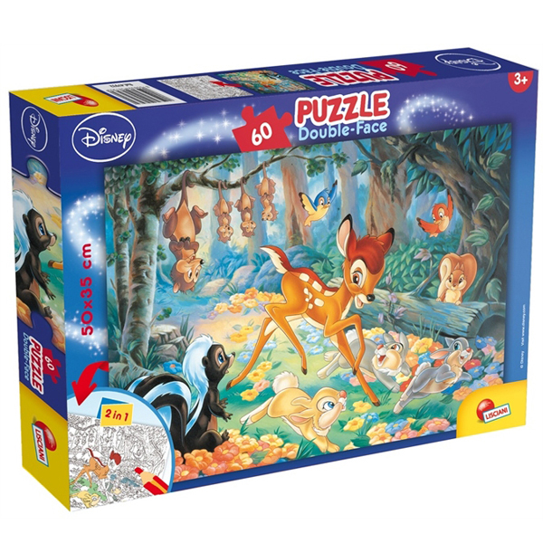 Puzzle Lisciani 2u1 Bambi - složi i oboji - 60 komada Puzzle Lisciani 2u1 Bambi - složi i oboji - 60 komada