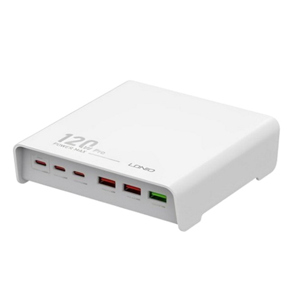 Punjač LDNIO Q605 120W 3xC type 3xUSB za telefon/tablet/laptop
