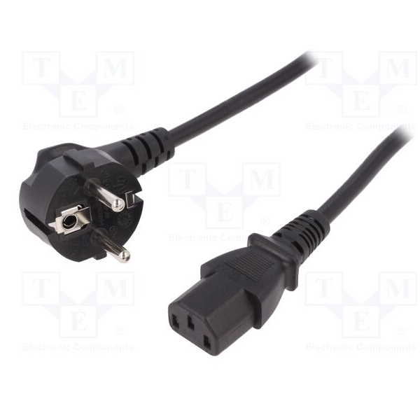 Naponski kabl za računar Digitus C13 10A 3x1mm 2,5m (AK-440100-025-S)