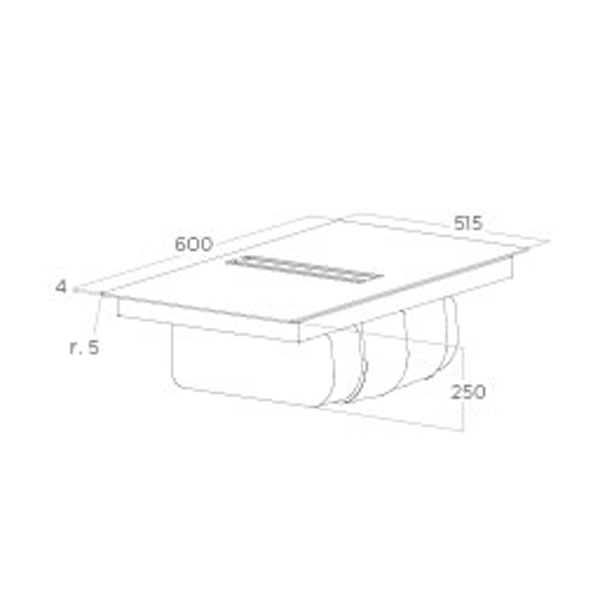 Ugradna ploča TurboAir Impulso BL/A/60 sa integrisanim aspiratorom Ugradna ploča TurboAir Impulso BL/A/60 sa integrisanim aspiratorom
