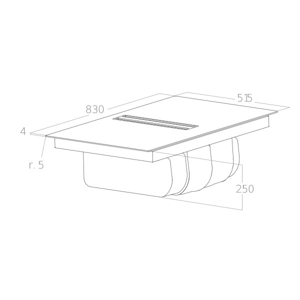 Ugradna ploča TurboAir Impulso BL/A/83 sa integrisanim aspiratorom Ugradna ploča TurboAir Impulso BL/A/83 sa integrisanim aspiratorom
