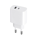Adapter Maxlife MXTC-06 PD QC charger 1xUSB-C 1xUSB 30W white OEM0101203
