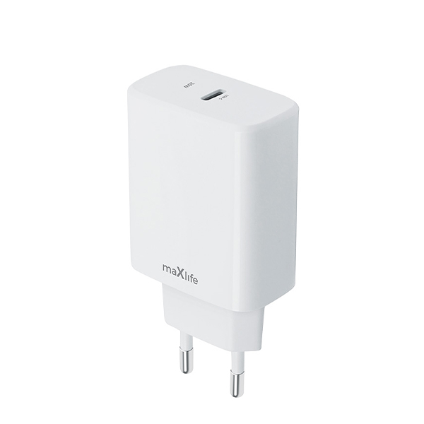 Adapter Maxlife MXTC-10-20C PD QC charger 1xUSB-C 20W white OEM0101380