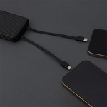 Power bank Maxlife MXPB-06 PD QC 22,5W 10000mAh with built-in cables black OEM102926