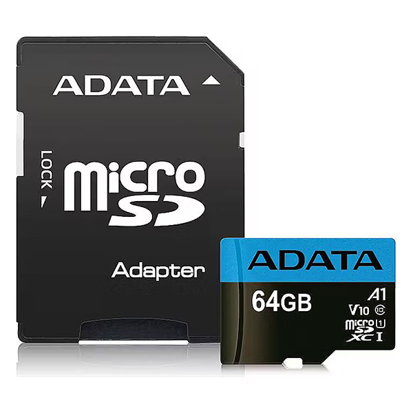 Micro SD Adata Premier 64GB+adapter UHS-I Class 10 AUSDX64GUICL10A1-RA1