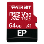 Micro SD Patriot 64GB SDXC V30 U3 EP Series 4K recording PEF64GEP31MCX