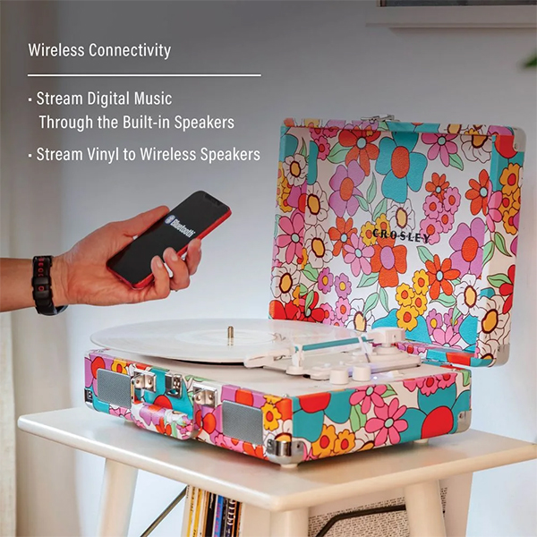 Gramofon Crosley Cruiser Plus CR8005F-GF4 Bluetooth (Groovy Floral)