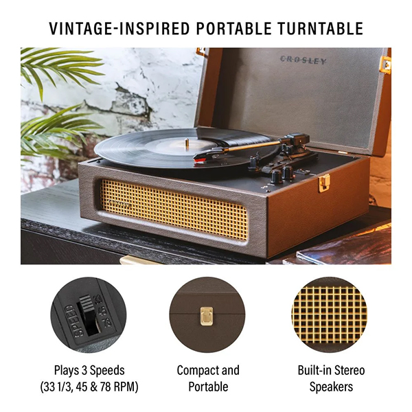 Gramofon Crosley Voyager CR8017B-CO4 Bluetooth (Cocoa)