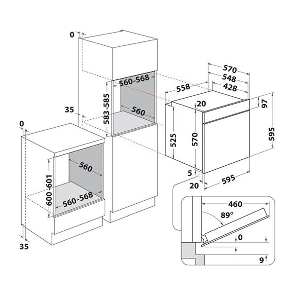 Ugradna rerna Hotpoint Ariston HAO 478P B