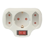 Razdjelnik trostruki Commel 240-303 250V 2x2.5A + 1x16A + sklopka
