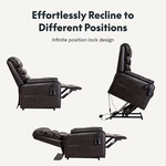 Fotelja podesiva masažna Loctek FlexiSpot XL6 Power Lift Recliner (Dark Brown PU Leather)