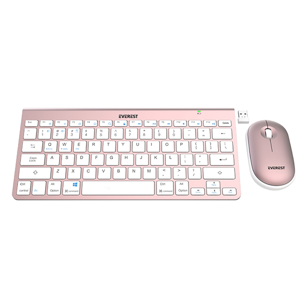 Tastatura i miš Everest KB-BT72 2,4GHz BT Wireless US Rose Gold