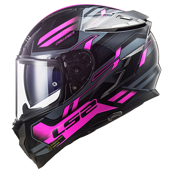 Kaciga LS2 FF327 Challenger Spin Titanium Fluo Pink XL (103275046XL)