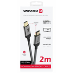 Kabl Swissten HDMI na HDMI 8K 60Hz 2m Nylon 75501201
