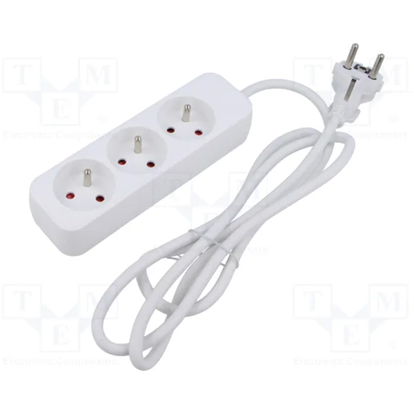 Produžni kabl Lanberg PS0-03E-0150-W 3X230V 1,5m bijeli