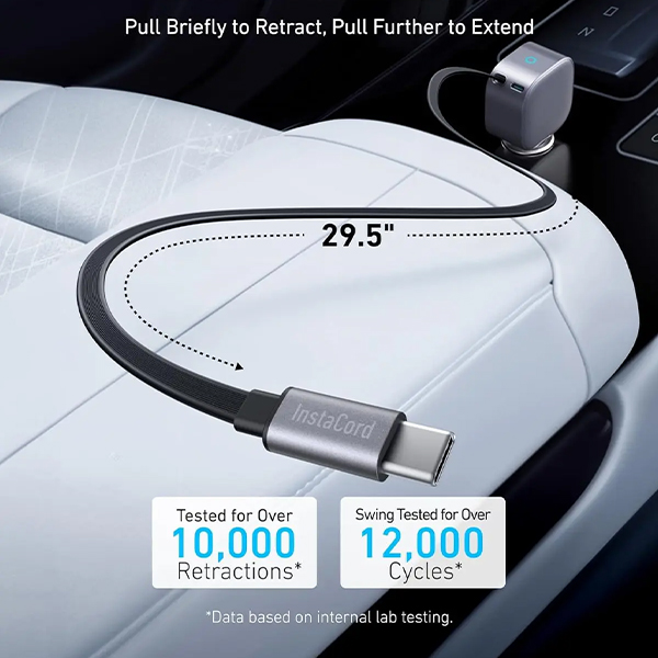 Auto punjač Anker Nano A2738HA2 75W/USB-C port/USB-C kabl (Gray) Auto punjač Anker Nano A2738HA2 75W/USB-C port/USB-C kabl (Gray)