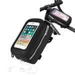 Vodootporna torbica za bicikl Waterproof bike frame bag with phone holder black OEM100508