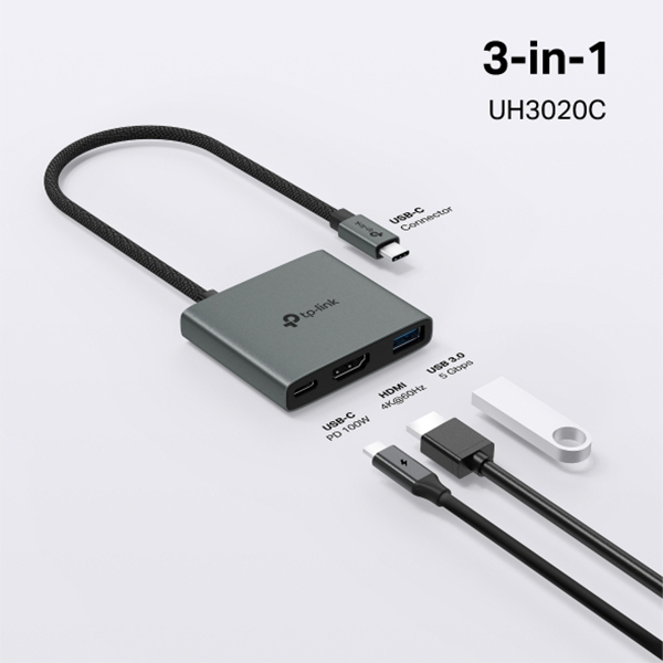 USB HUB TP-Link UH3020C Type-C 3u1 100W