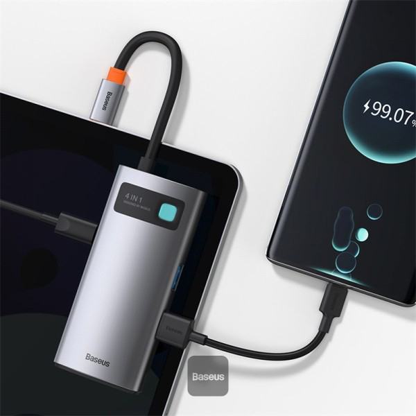 USB Hub Baseus Metal Gleam 4in1 Type C CAHUB-CY0G