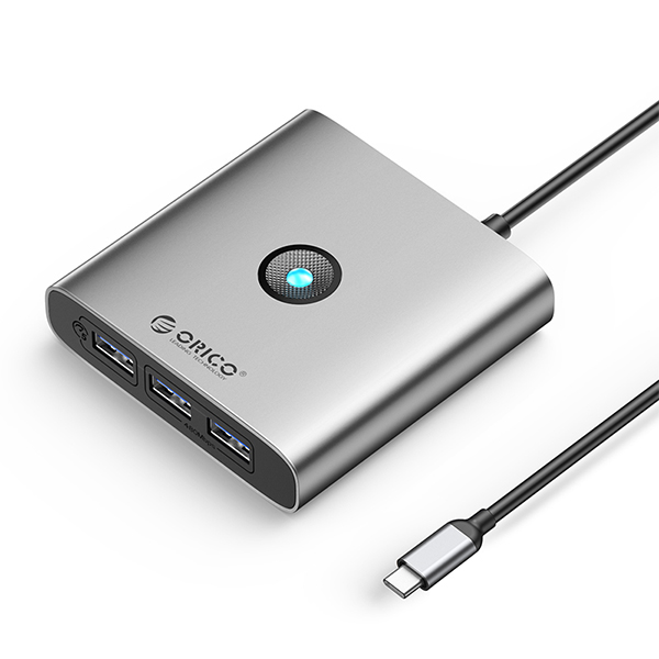 USB Hub Orico FAX3-8P-GY-EP-IP 8in1 Type-C