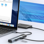 USB Hub Mokin 5u1 USB-C PD 3.0 100W Silver