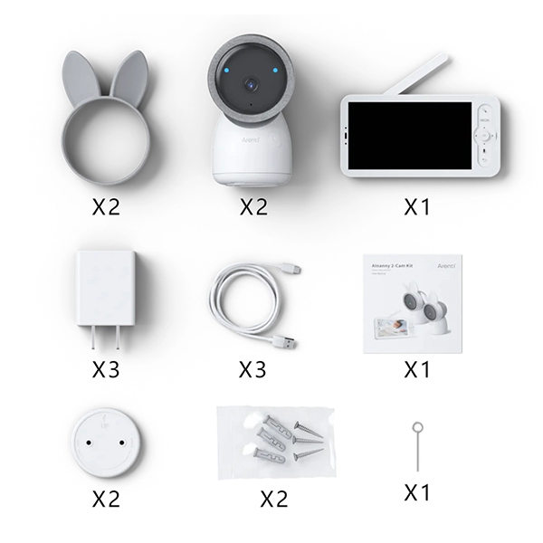 Baby monitor Arenti AInanny A4 Wi-Fi Video Kit - 2 kamere
