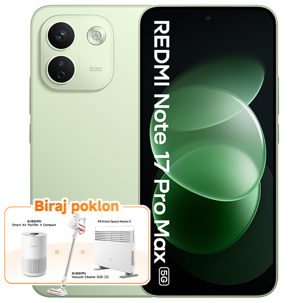 Mobilni telefon Xiaomi Redmi Note 17 Pro Max 5G 8/256GB (Green)
