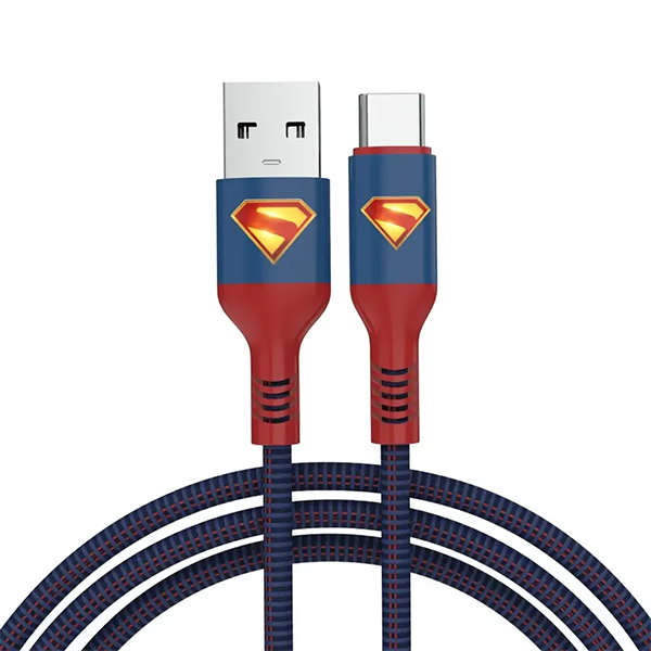 Kabl za punjenje Moye Superman USB-A na USB-C 1m 01 WB (29880)