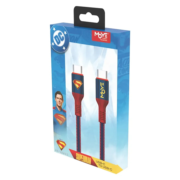 Kabl za punjenje Moye Superman USB-C na USB-C 1m WB (29883)