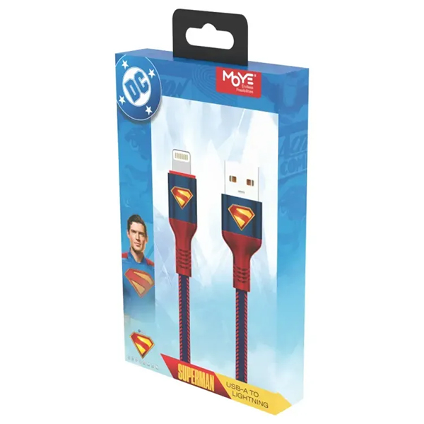Kabl za punjenje Moye Superman USB-A na Lightning 1m 01 WB (29882)