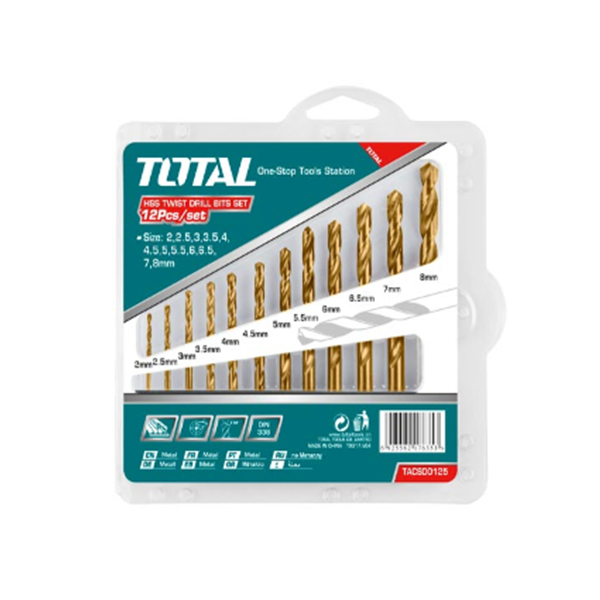 Burgije za metal Total TACSD0125 (12 kom)