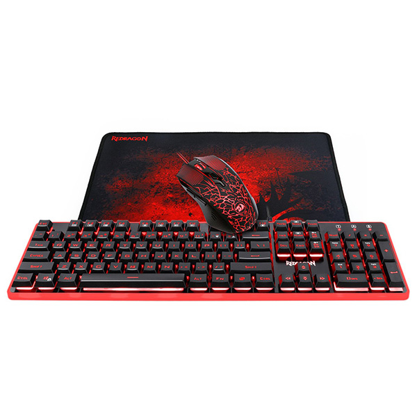 Gaming Combo Redragon S107 3u1 tastatura+ miš +podloga