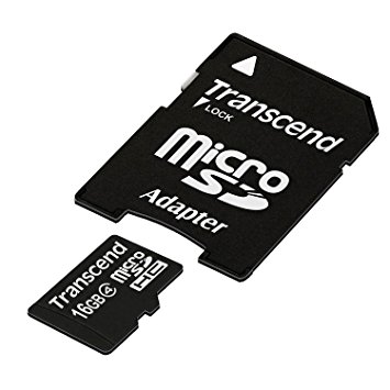 Micro SD Transcend 16GB klasa 4+adapter
