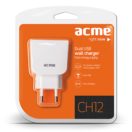 USB zidni punjač dual Acme CH12 74875