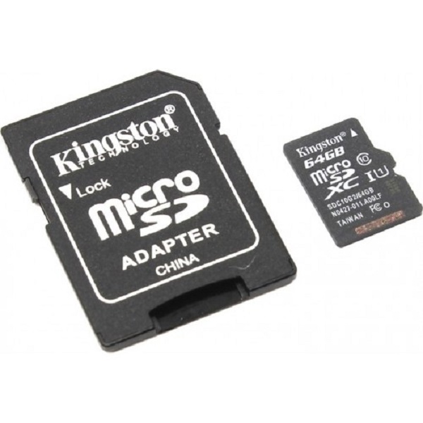 Micro SD Kingston 64GB klasa 10+adapter