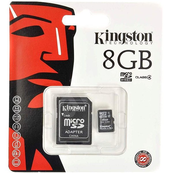 Micro SD Kingston 8GB klasa 4+adapter