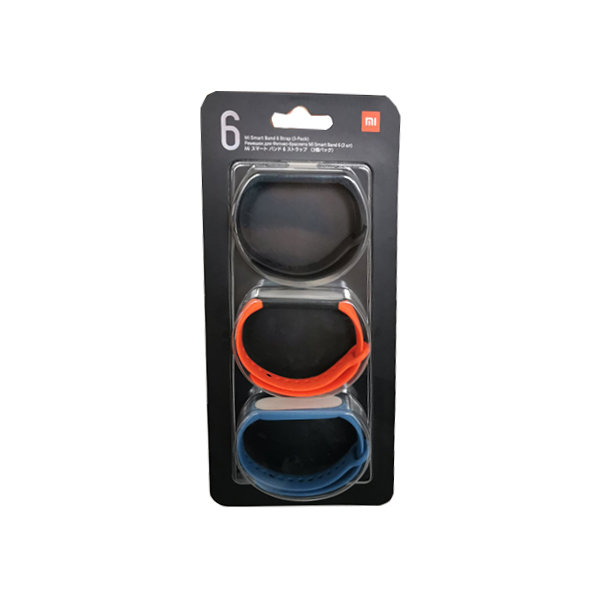 Narukvica Xiaomi MI Band 6 strap (3 pack black/orange/blue)
