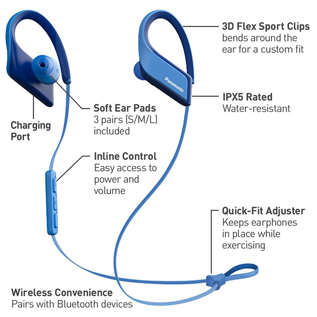 Slušalice Panasonic RP-BTS35E-A Bluetooth