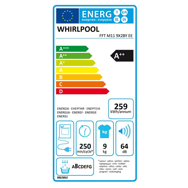 Mašina za sušenje veša Whirlpool FFT M11 9X2BY EE 9kg/toplotna pumpa Mašina za sušenje veša Whirlpool FFT M11 9X2BY EE 9kg/toplotna pumpa