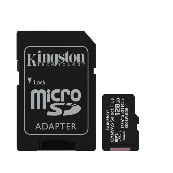 Micro SDHC Kingston 128GB Canvas Select plus C10