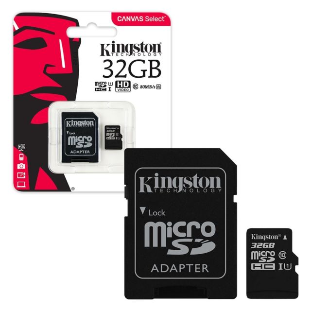 Micro SD Kingston 32GB Class 10 UHS-I +adapter