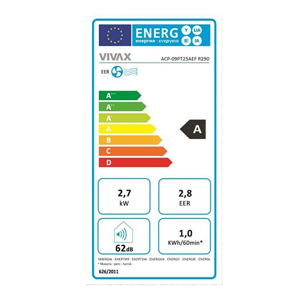 Mobilna klima 9 Vivax ACP-09PT25AEG R290 hlađenje/odvlaživanje