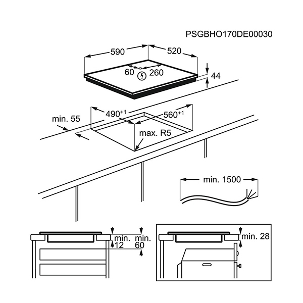 Ugradna ploča Electrolux EIS6134 indukciona Ugradna ploča Electrolux EIS6134 indukciona